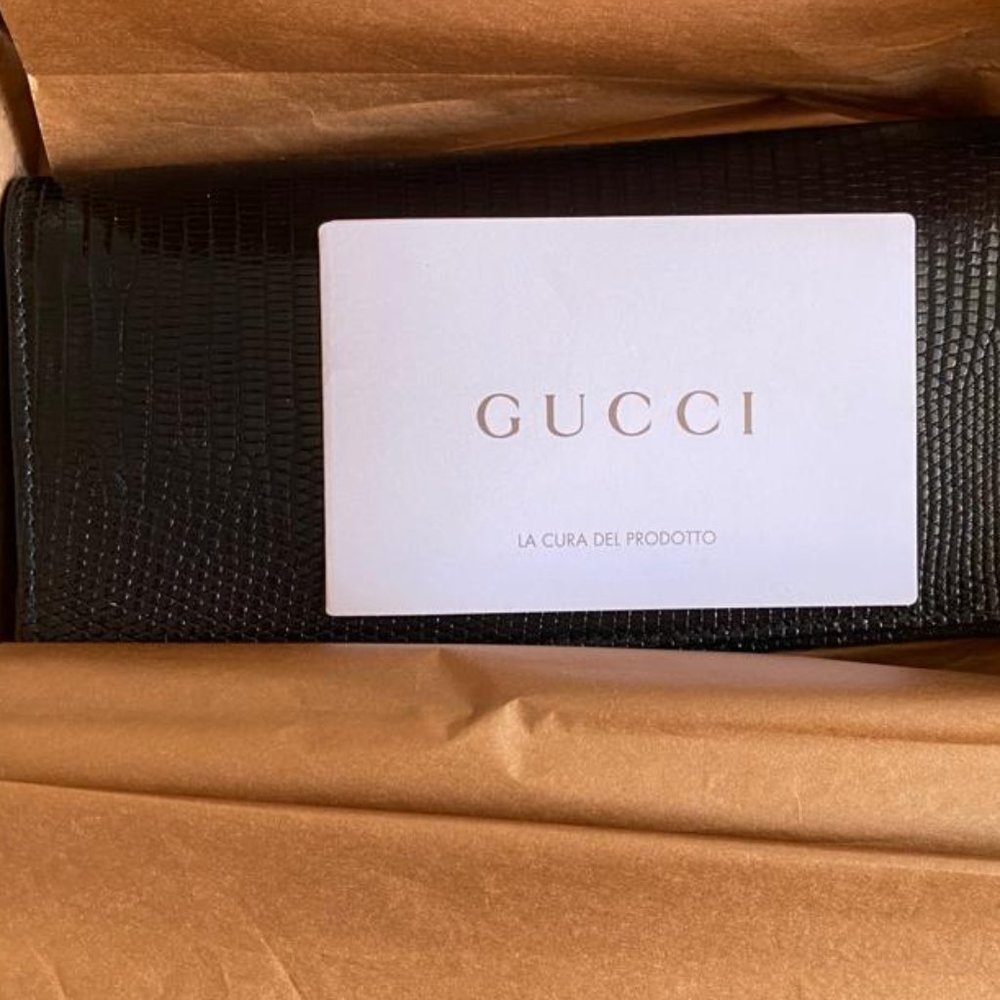 Gucci snakeskin wallet